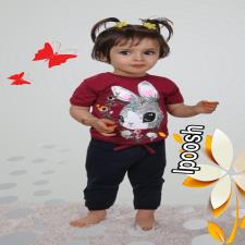 تیشرت و ساپورت دخترانه طرح حیوانات
